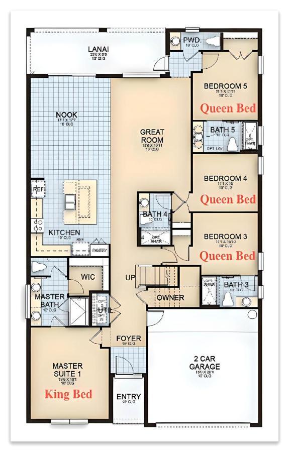 Luxury 12 Bedrooms Pool House 10 Min To Disney4630 คิสซิมมี ภายนอก รูปภาพ